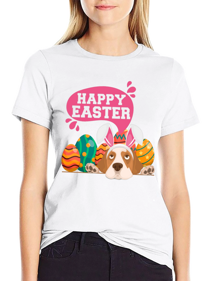 Camiseta Negra con Diseño de Pascua