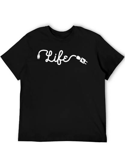 Camiseta Negra Life Con Diseño Original