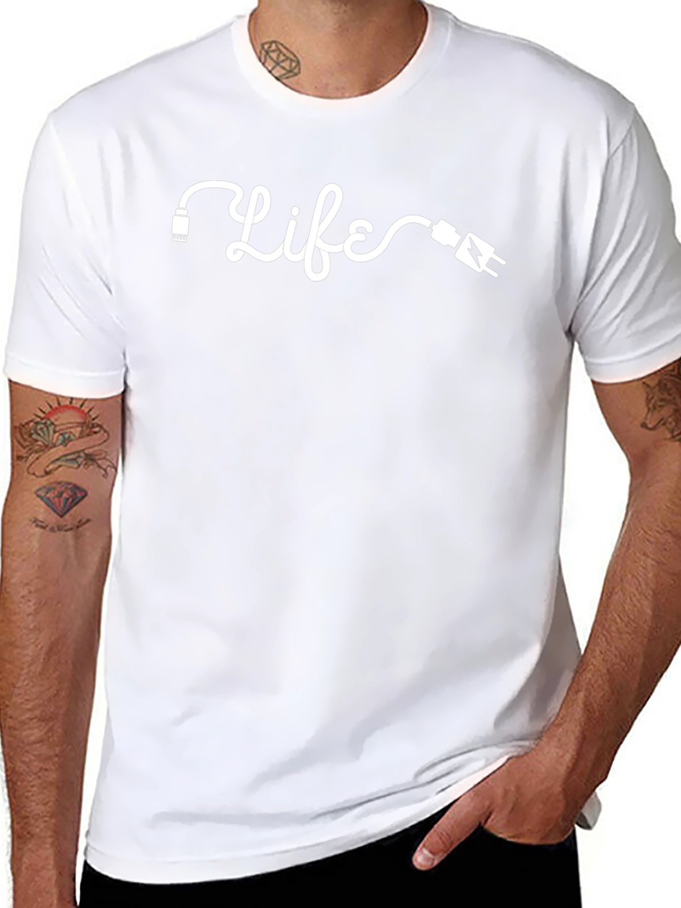 Camiseta Negra Life Con Diseño Original