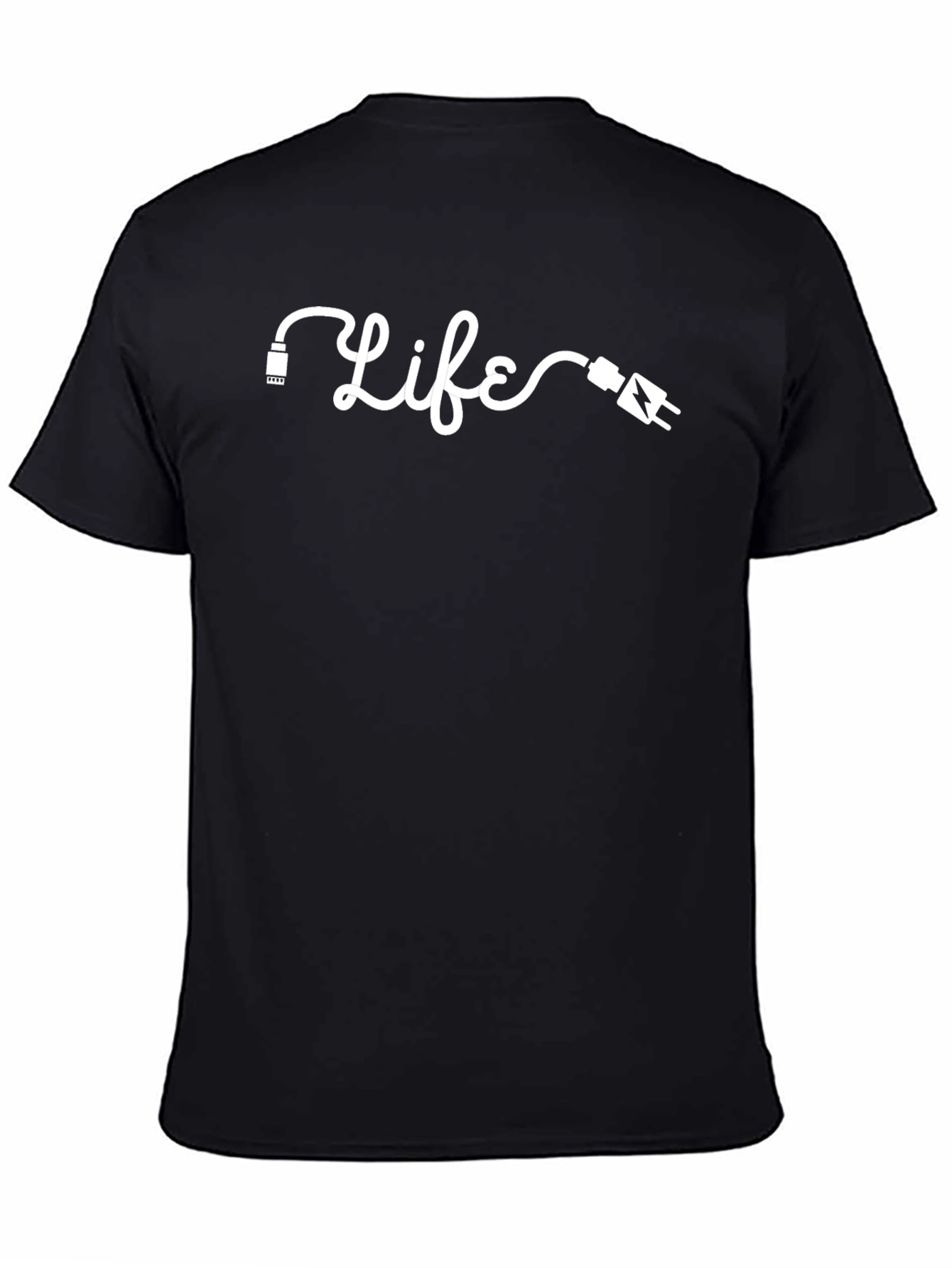 Camiseta Negra Life Con Diseño Original