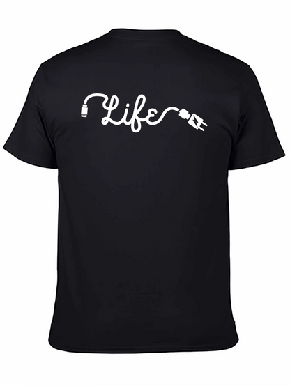 Camiseta Negra Life Con Diseño Original