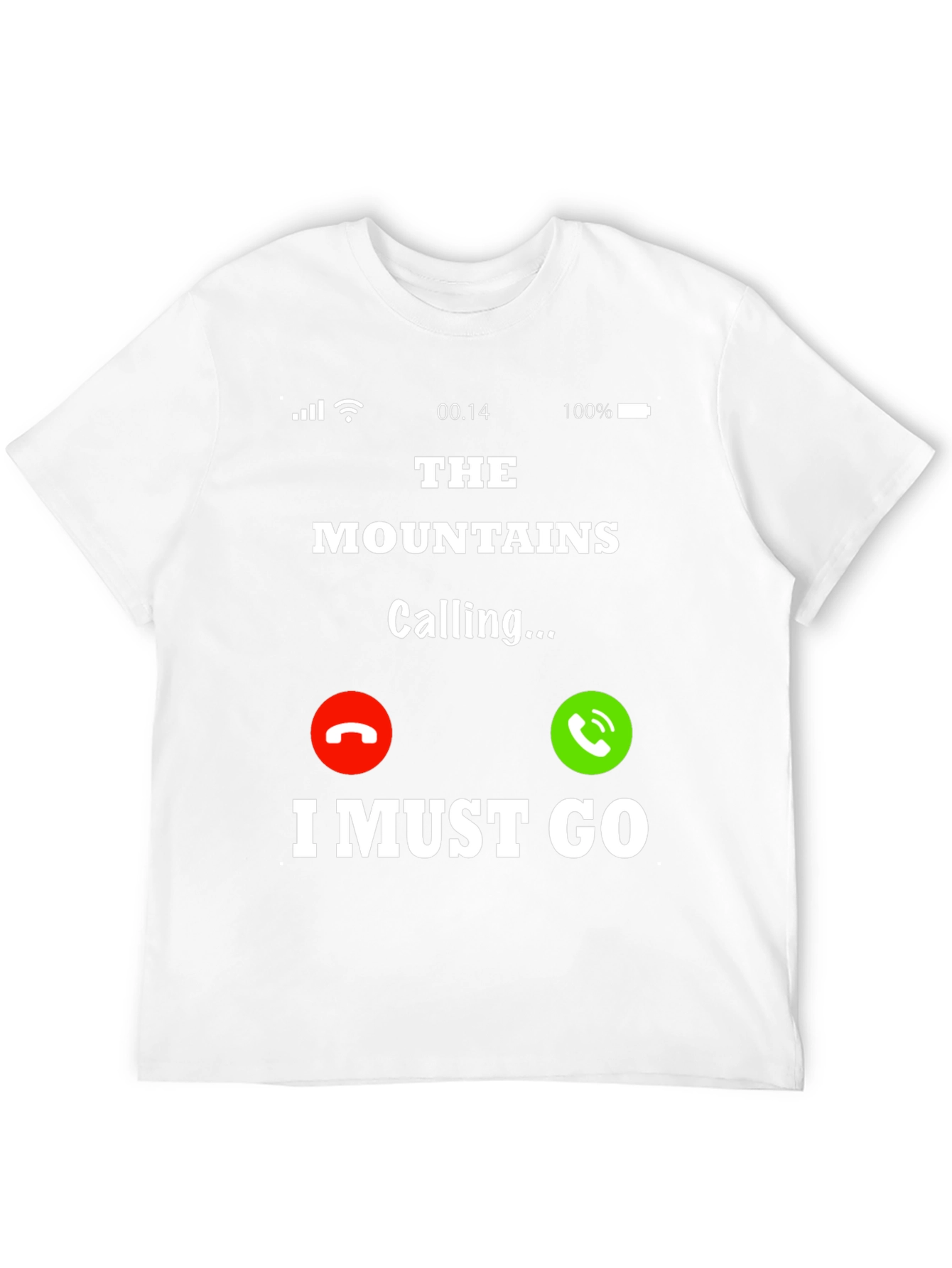 Camiseta Negra The Mountains Are Calling para Aventura