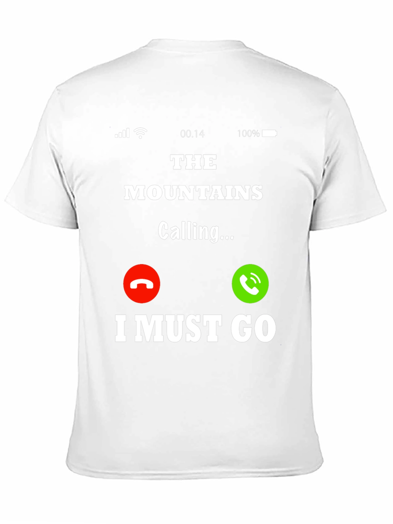 Camiseta Negra The Mountains Are Calling para Aventura