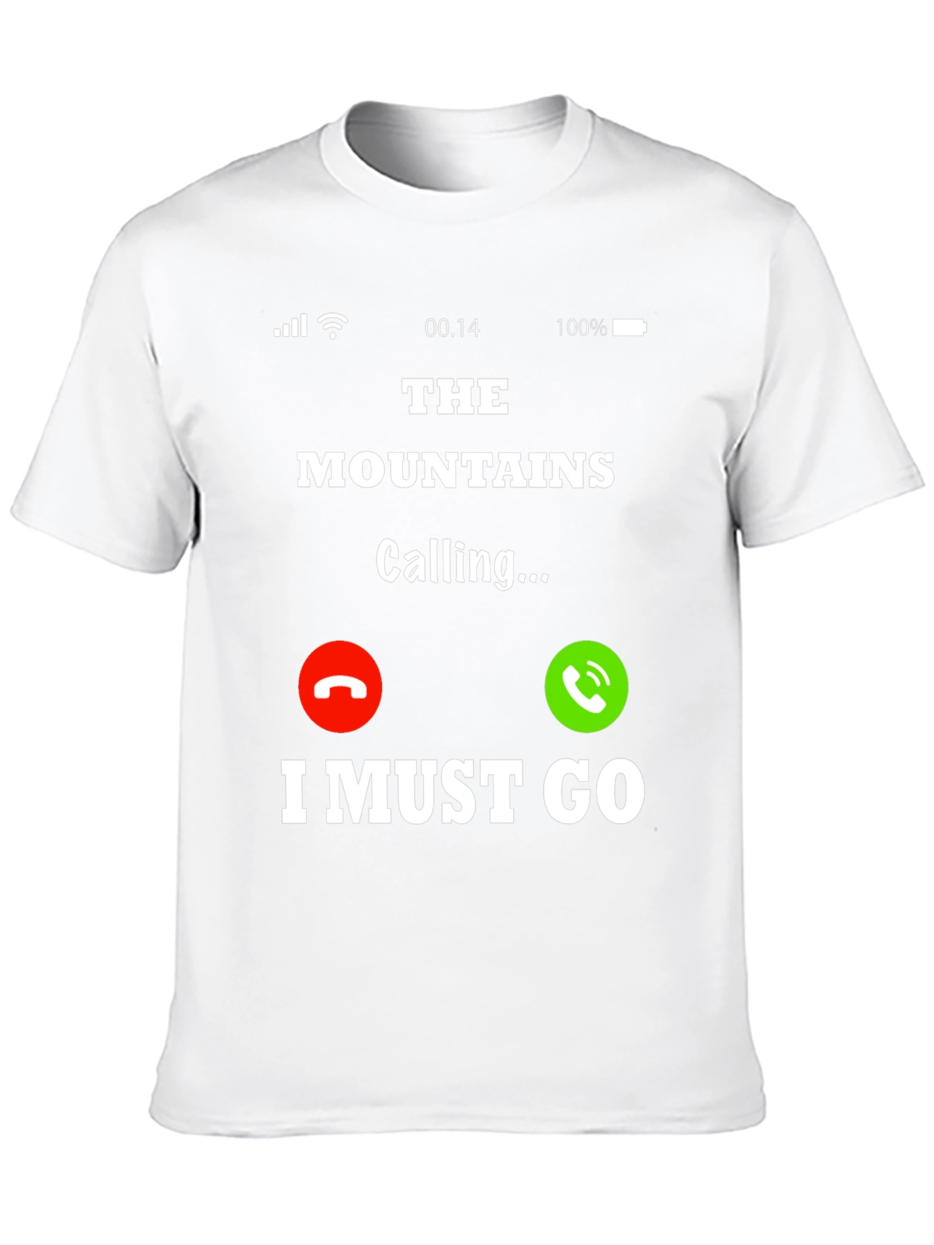 Camiseta Negra The Mountains Are Calling para Aventura