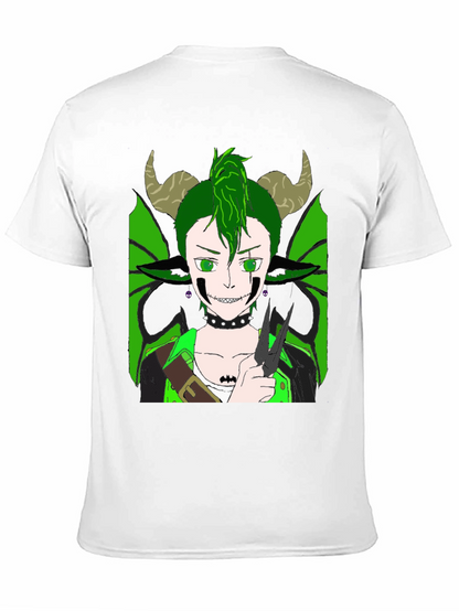 Camiseta Negra con Diseño de Criatura Fantástica