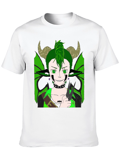 Camiseta Negra con Diseño de Criatura Fantástica