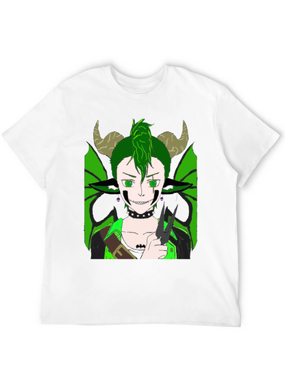 Camiseta Negra con Diseño de Criatura Fantástica