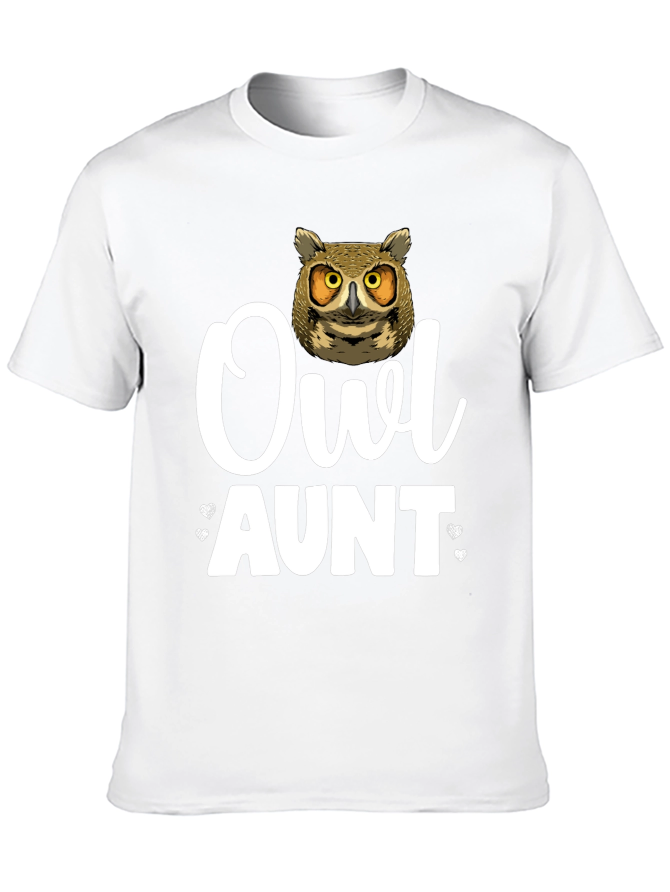 Camiseta Negra Owl Aunt para Amantes de los Búhos