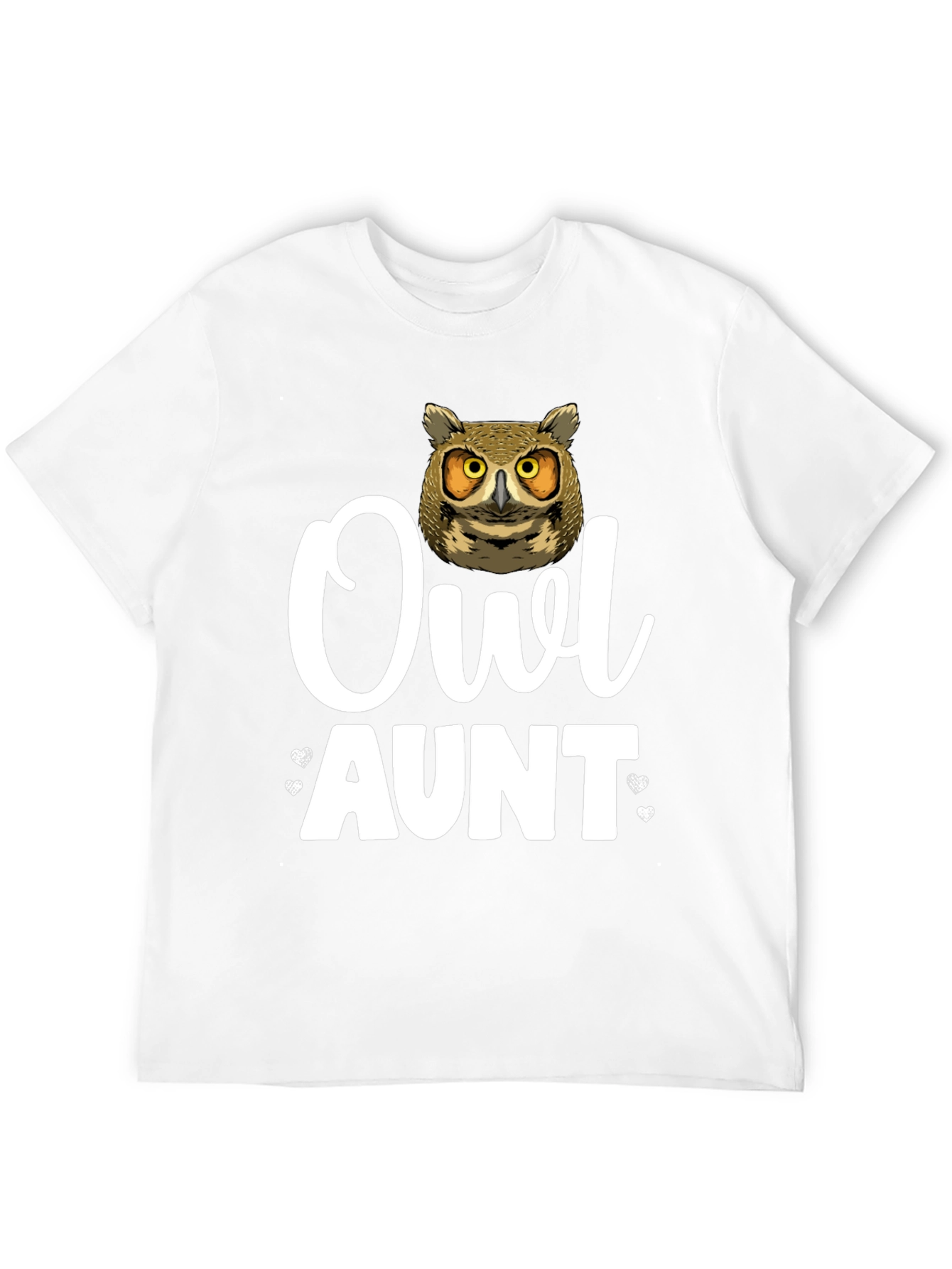 Camiseta Negra Owl Aunt para Amantes de los Búhos