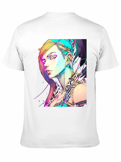 Camiseta Negra con Diseño Cyberpunk