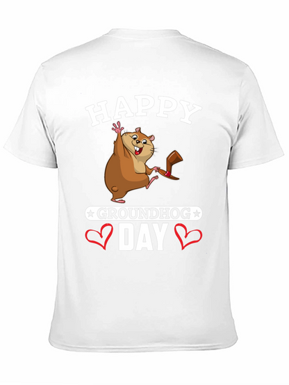 Camiseta Negra Feliz Día de la Marmota