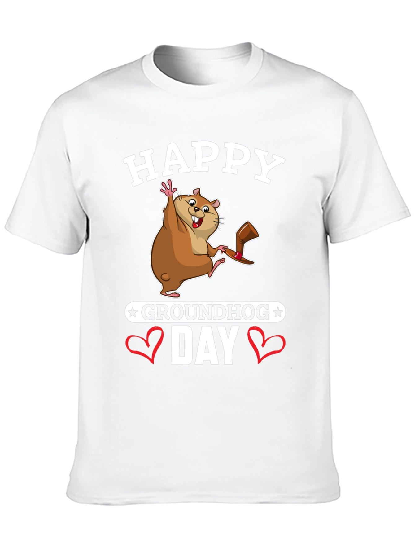 Camiseta Negra Feliz Día de la Marmota