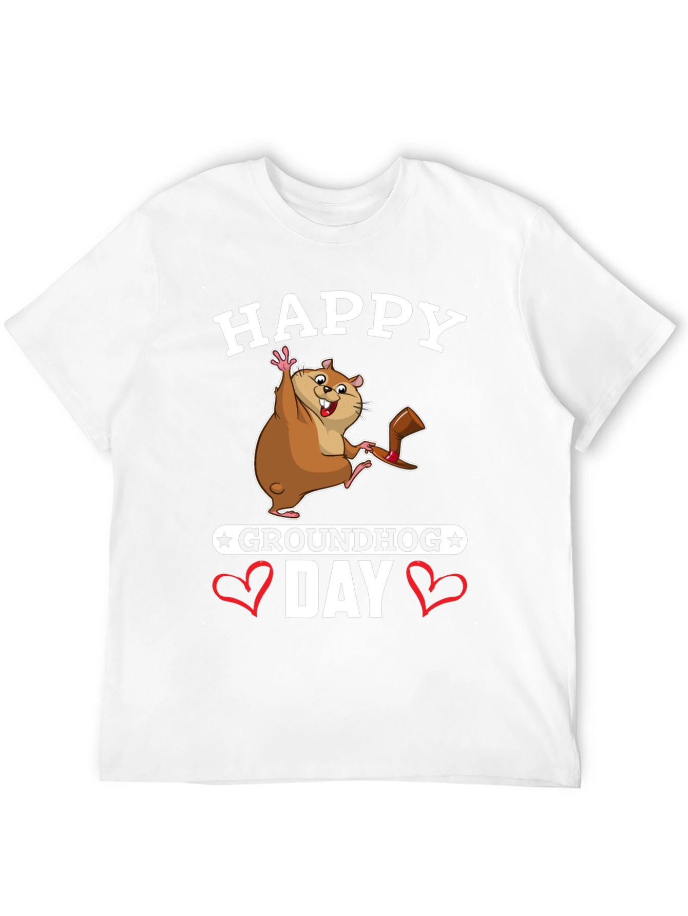 Camiseta Negra Feliz Día de la Marmota