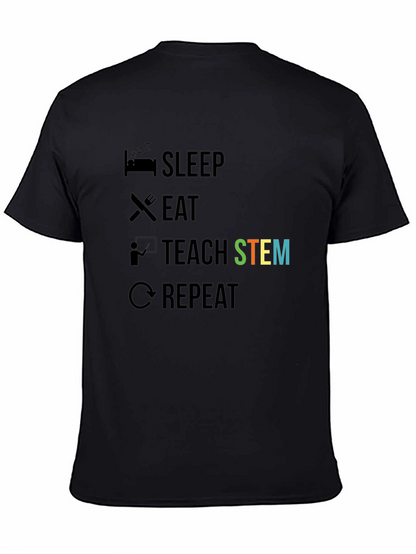 Camiseta Negra Enseñar STEM para Profesor