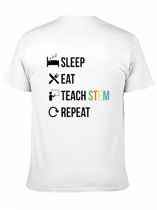 Camiseta Negra Enseñar STEM para Profesor
