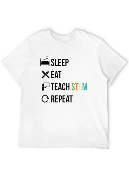 Camiseta Negra Enseñar STEM para Profesor