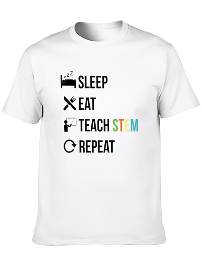 Camiseta Negra Enseñar STEM para Profesor