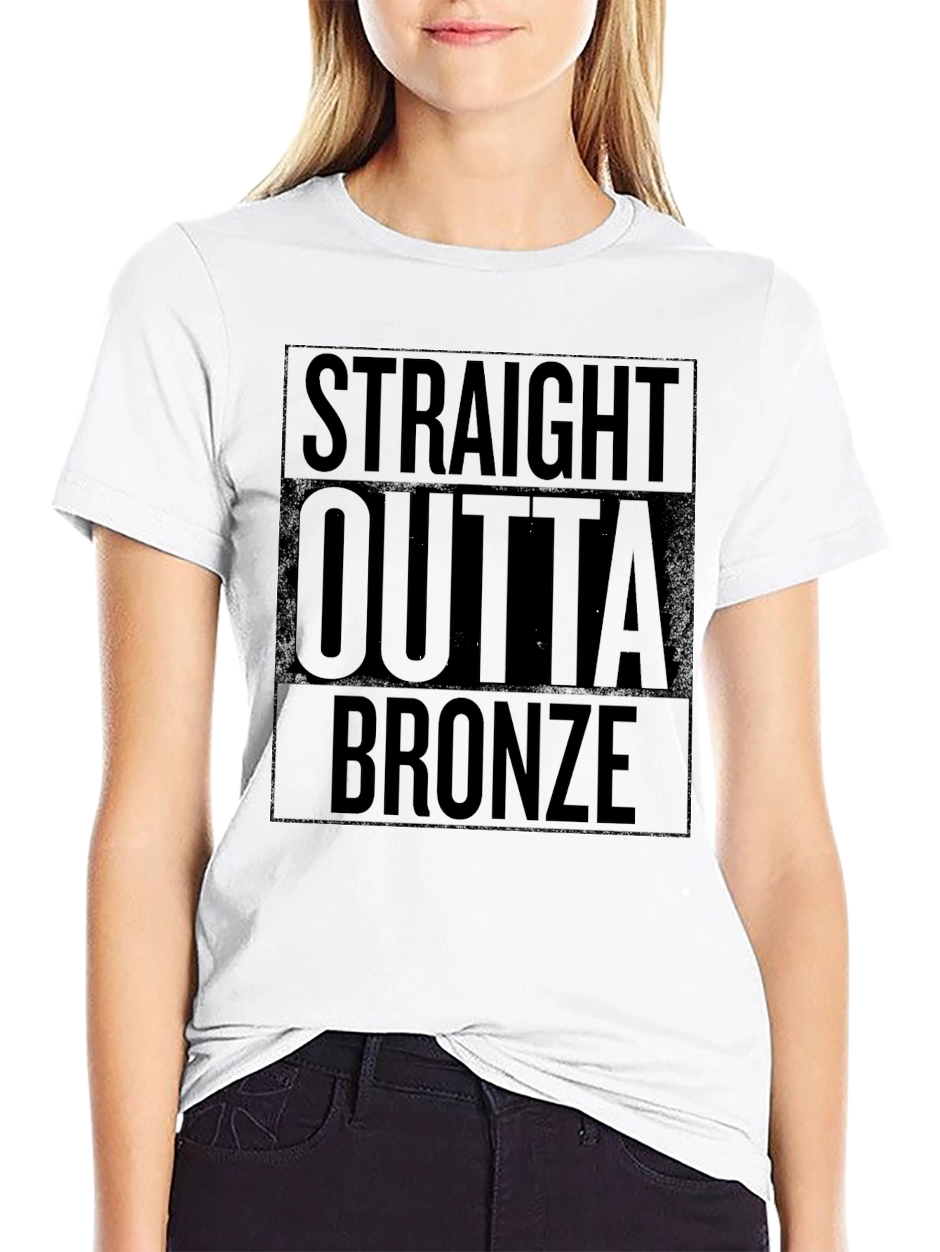 Camiseta Negra Straight Outta Bronze
