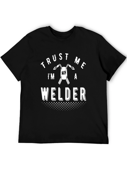 Camiseta Negra Trust Me Im a Welder