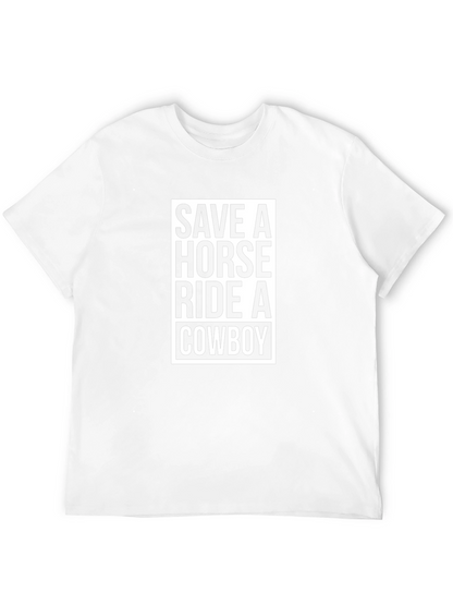 Camiseta Negra Save a Horse Ride a Cowboy