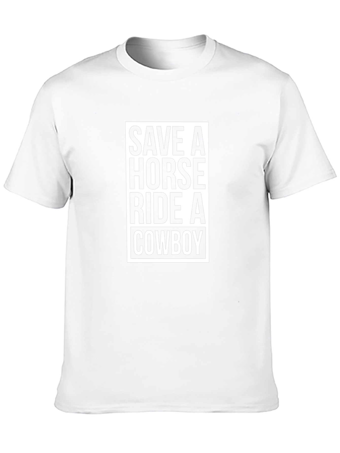 Camiseta Negra Save a Horse Ride a Cowboy