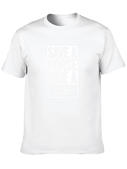 Camiseta Negra Save a Horse Ride a Cowboy