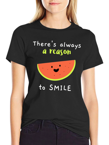 Camiseta Negra: Siempre Hay Una Razón Para Sonreír