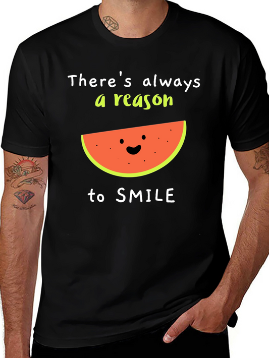 Camiseta Negra: Siempre Hay Una Razón Para Sonreír