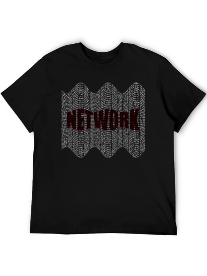 Camiseta Negra Estampado Network