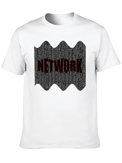 Camiseta Negra Estampado Network