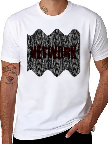 Camiseta Negra Estampado Network