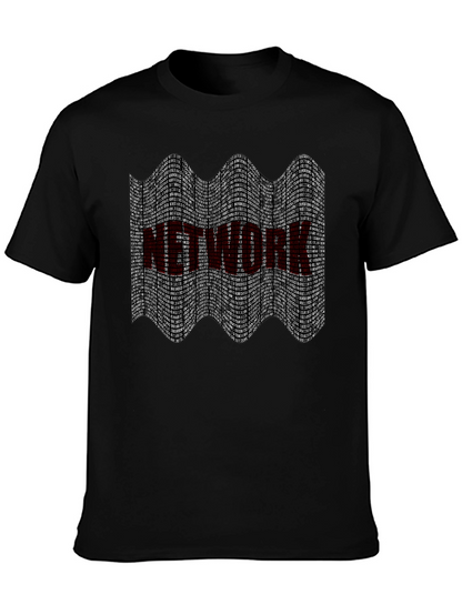 Camiseta Negra Estampado Network