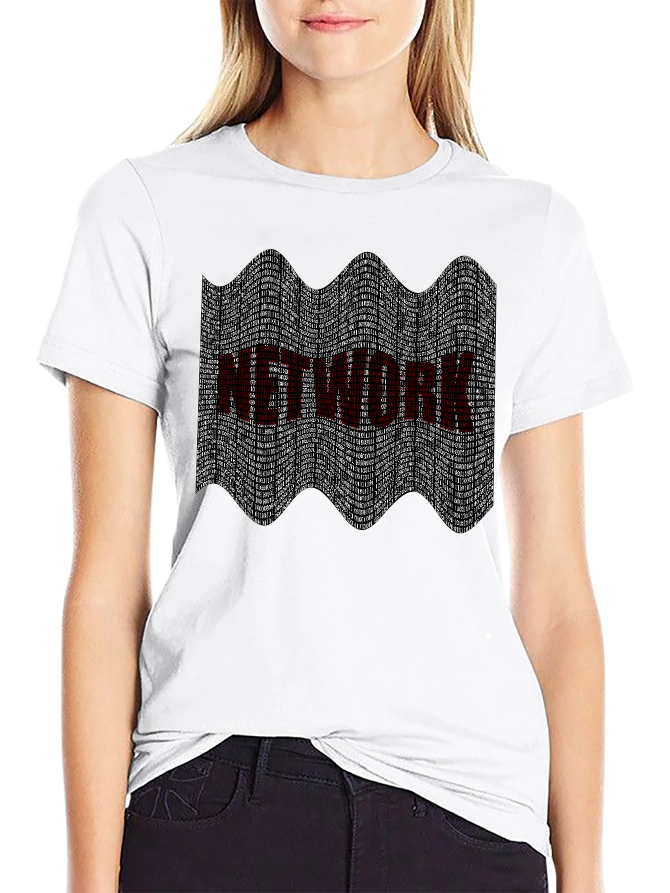 Camiseta Negra Estampado Network
