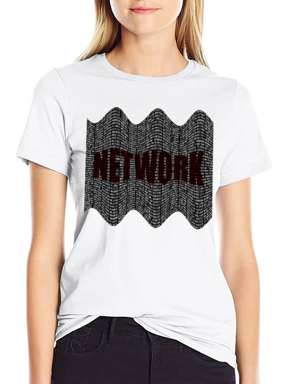 Camiseta Negra Estampado Network