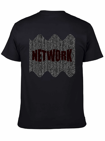 Camiseta Negra Estampado Network
