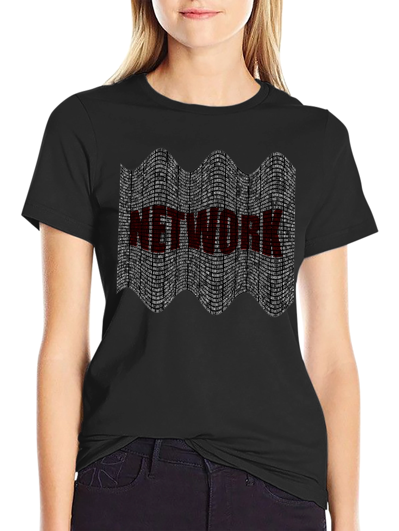 Camiseta Negra Estampado Network