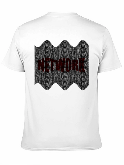 Camiseta Negra Estampado Network