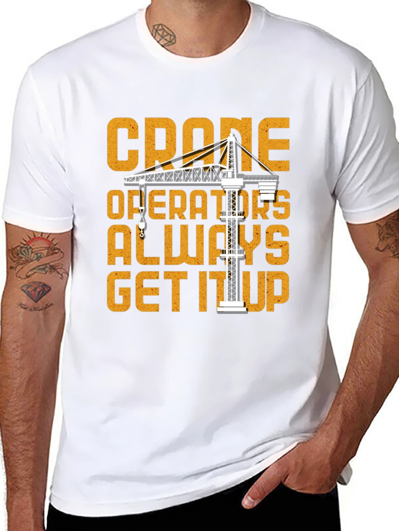 Camiseta Negra Crane Operators Always Get It Up