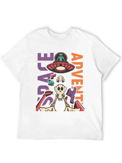 Camiseta Aventura Espacial con Alien y Esqueleto
