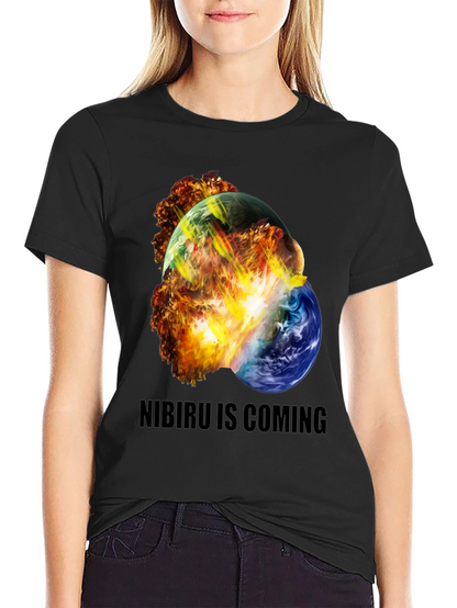 Camiseta Negra Nibiru Is Coming