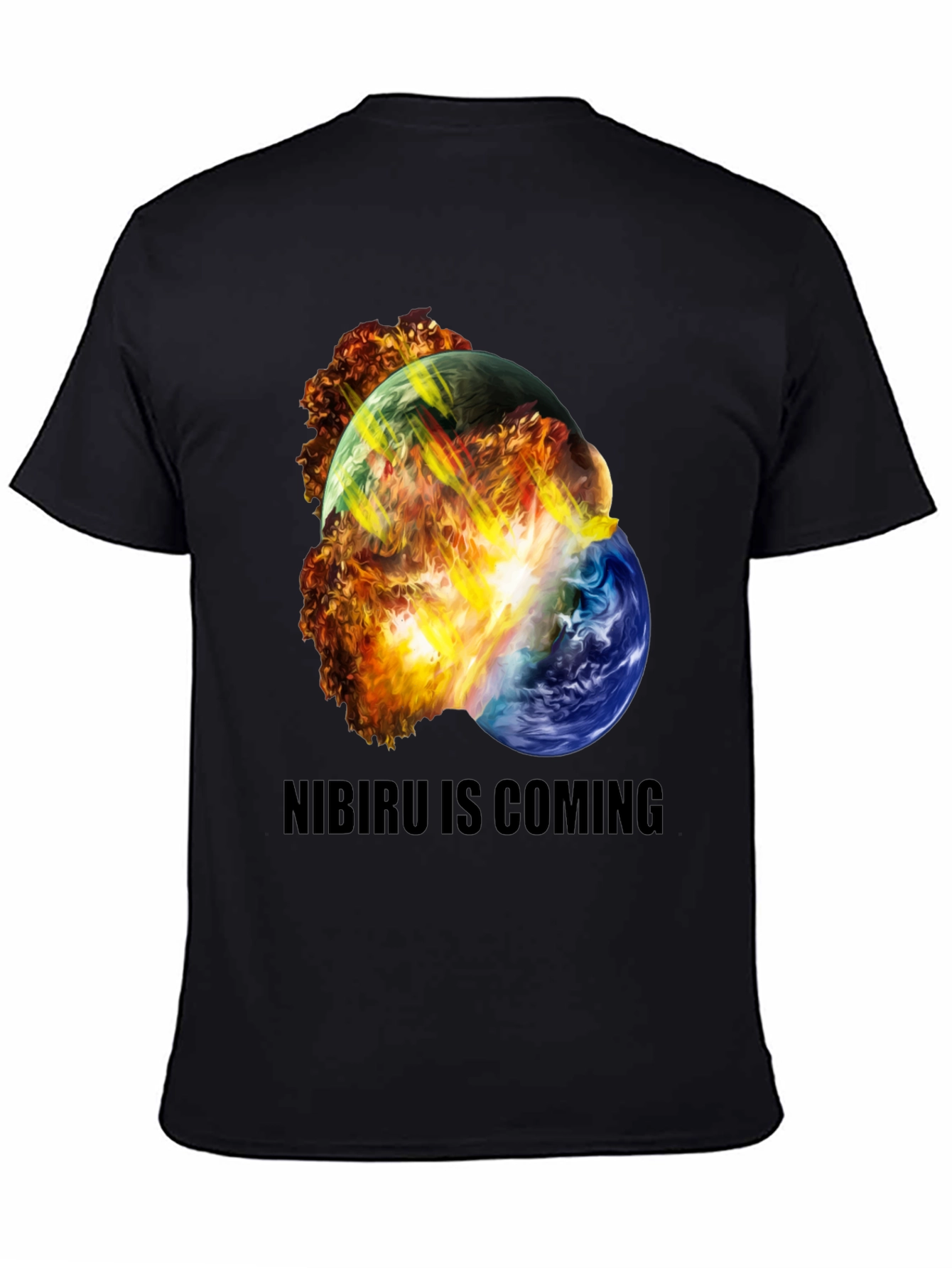 Camiseta Negra Nibiru Is Coming