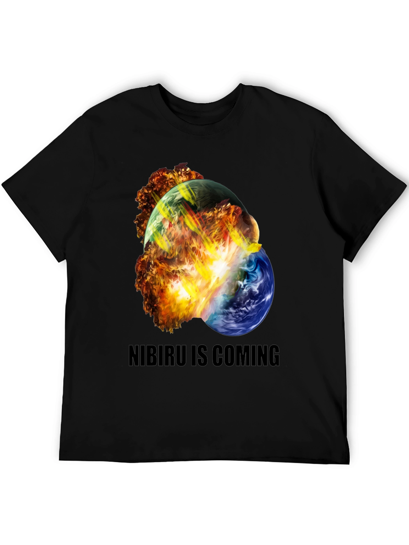 Camiseta Negra Nibiru Is Coming