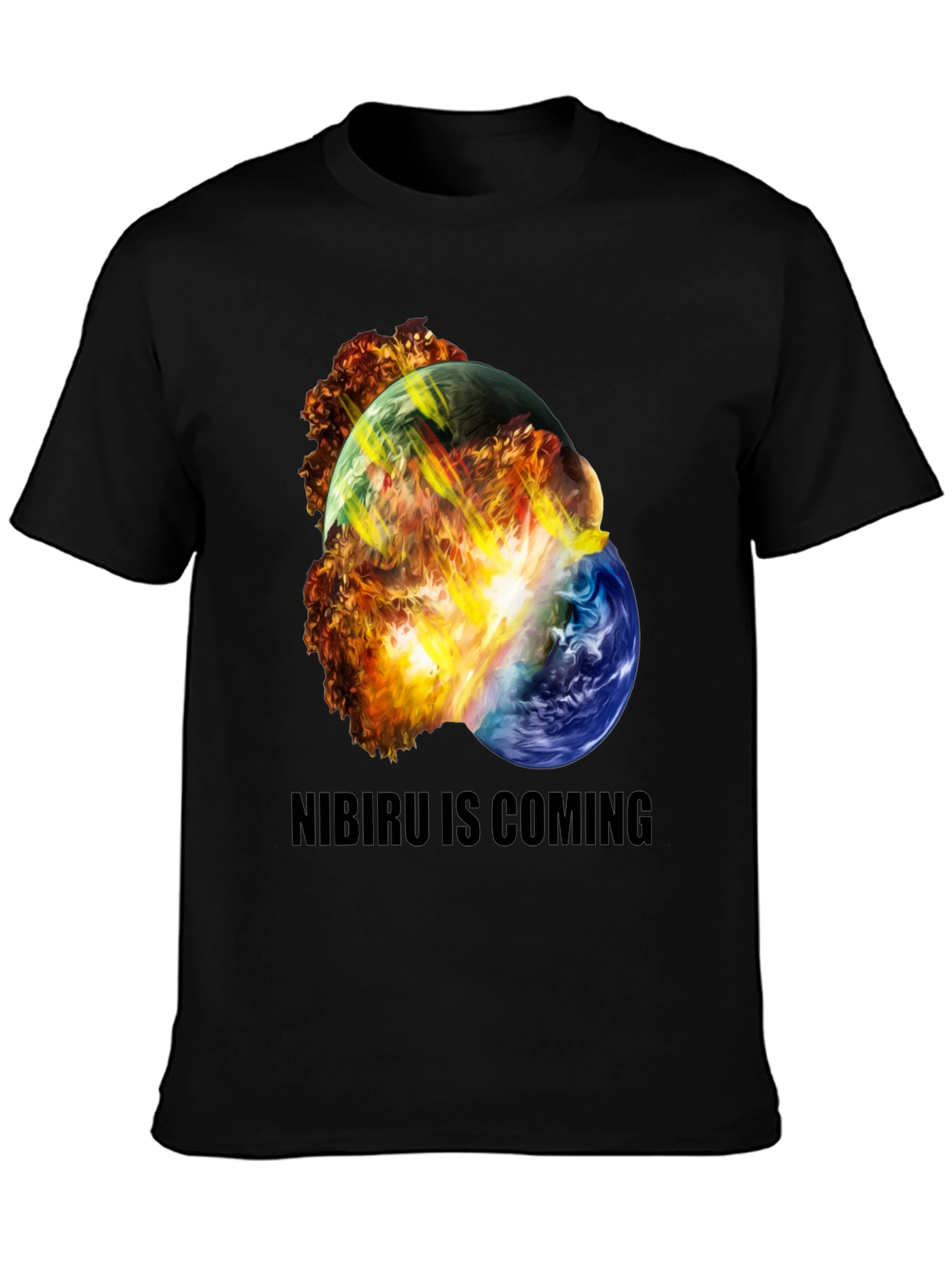 Camiseta Negra Nibiru Is Coming