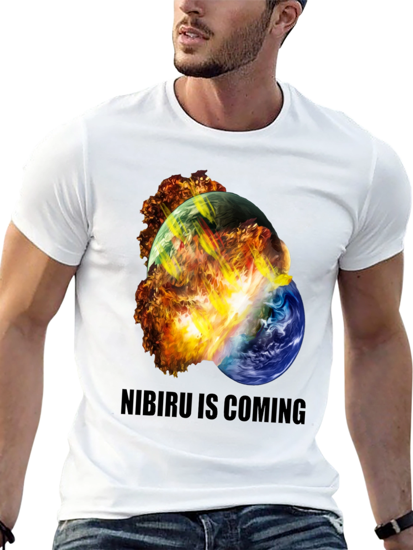Camiseta Negra Nibiru Is Coming