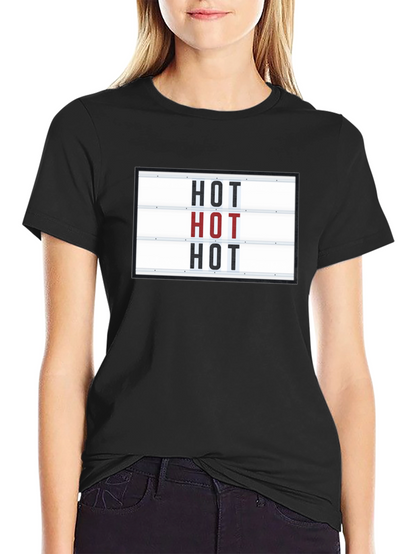 Camiseta Negra con Diseño HOT Divertida y Original