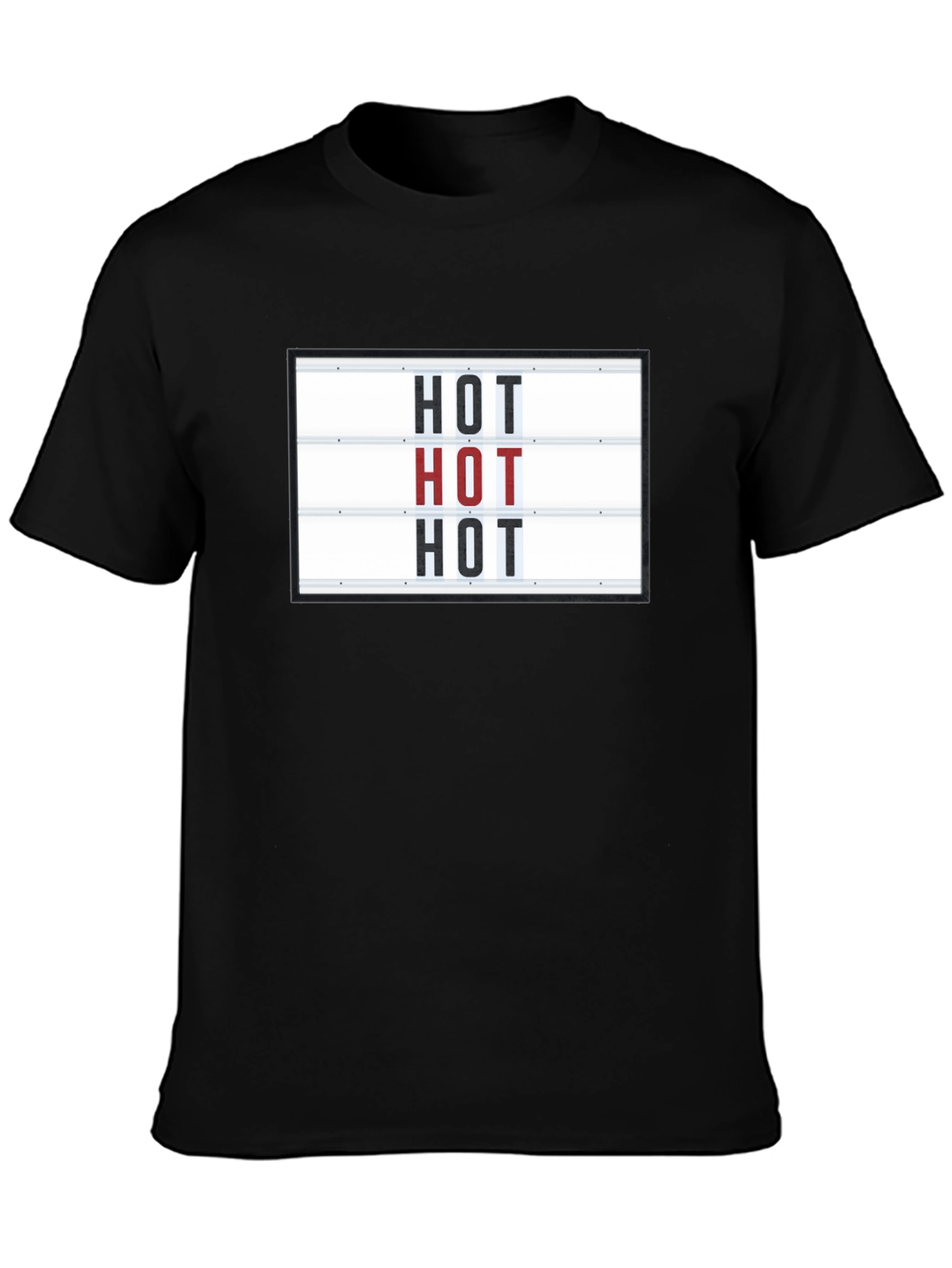 Camiseta Negra con Diseño HOT Divertida y Original