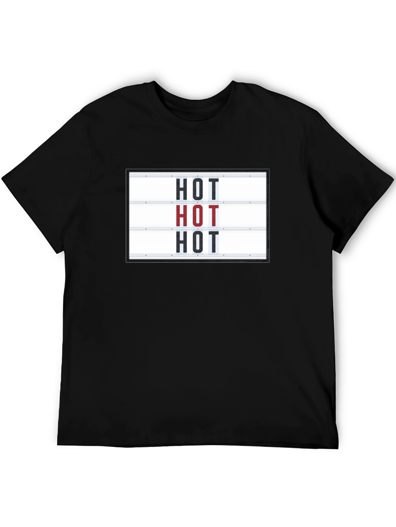 Camiseta Negra con Diseño HOT Divertida y Original