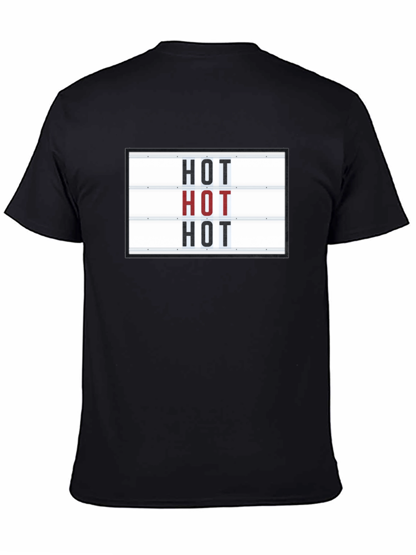 Camiseta Negra con Diseño HOT Divertida y Original