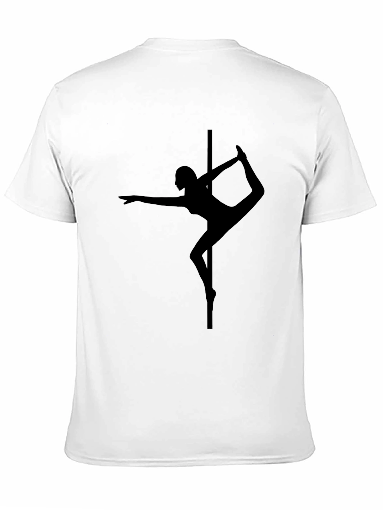 Camiseta Negra con Silueta de Pole Dance