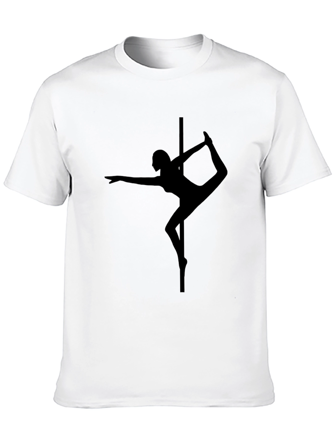 Camiseta Negra con Silueta de Pole Dance